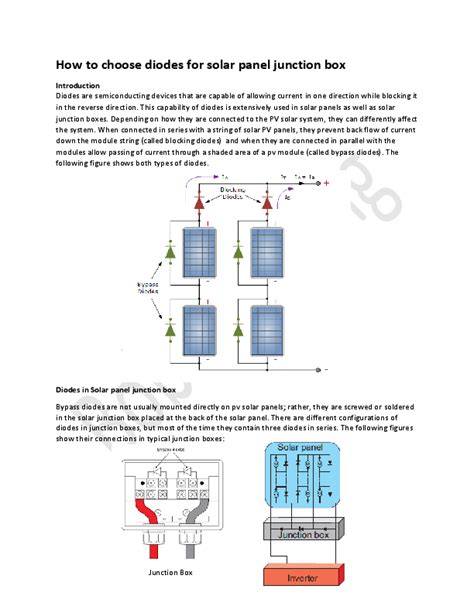 solar panel junction box pdf